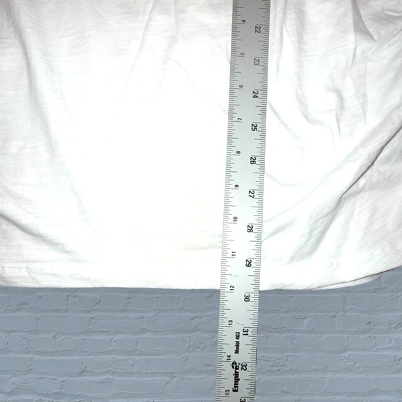 NWT LANE BRYANT V-Neck Ruched-Side Tee - 10/12 White - Picture 13 of 13
